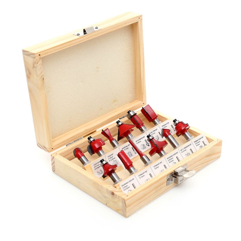 Zestaw Frezów do drewna KD10282 12szt. frez 8mm