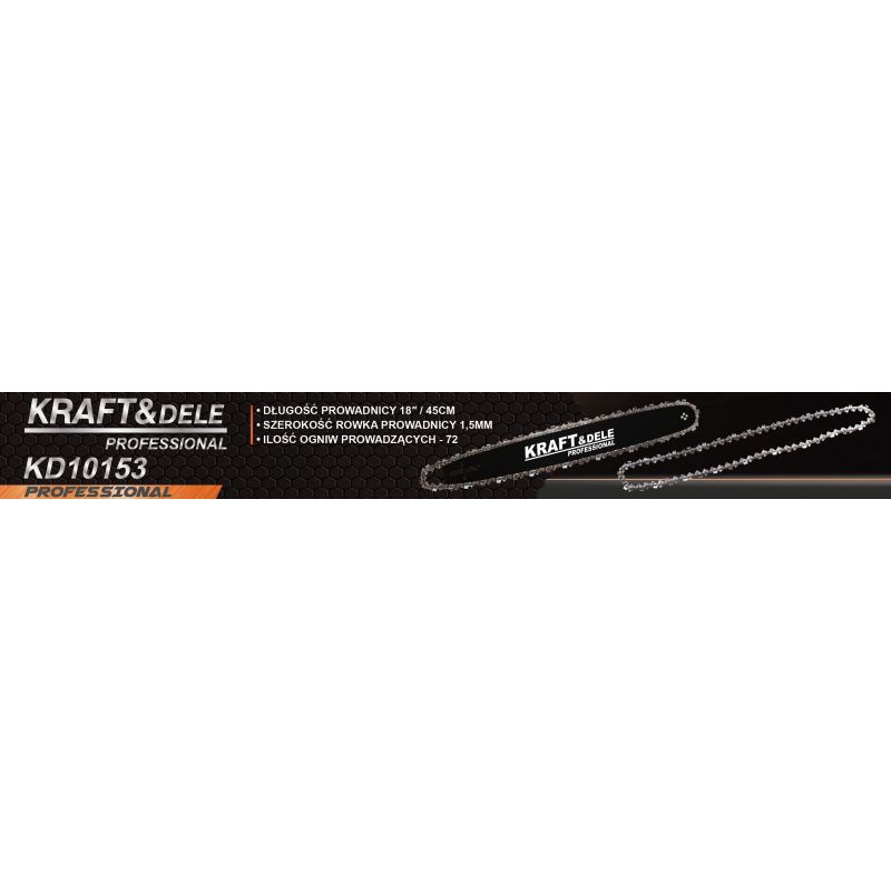 Prowadnica 18"/45cm + 2 łańcuchy KD10153