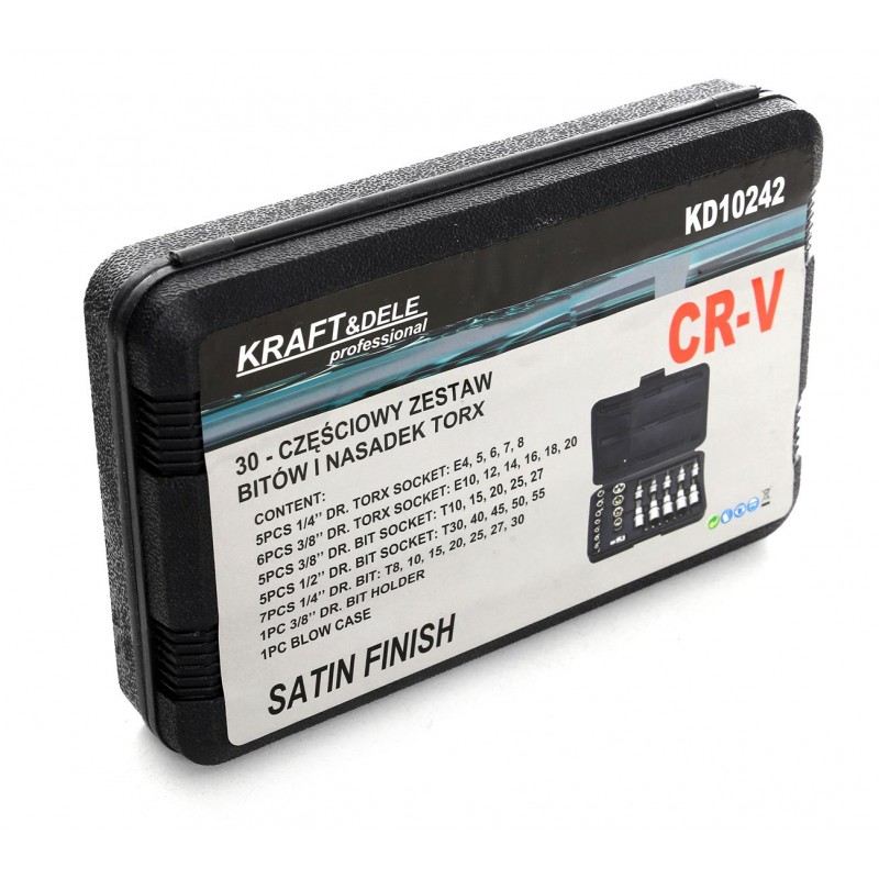 Zestaw Bitów i Nasadek Torx 30cz. KD10242
