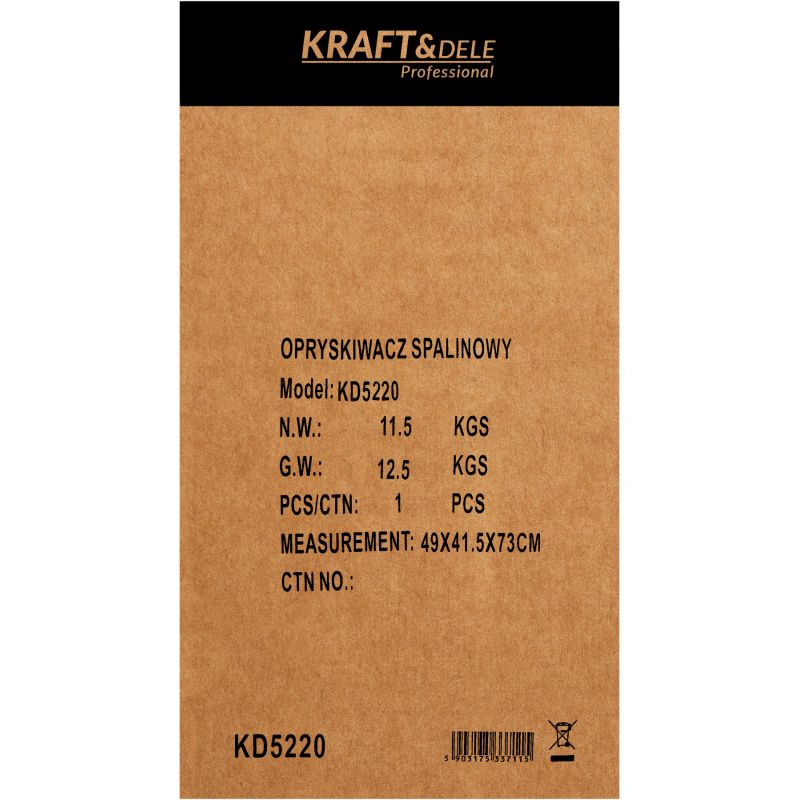 Opryskiwacz ciśnieniowy spalinowy 20L KD5220