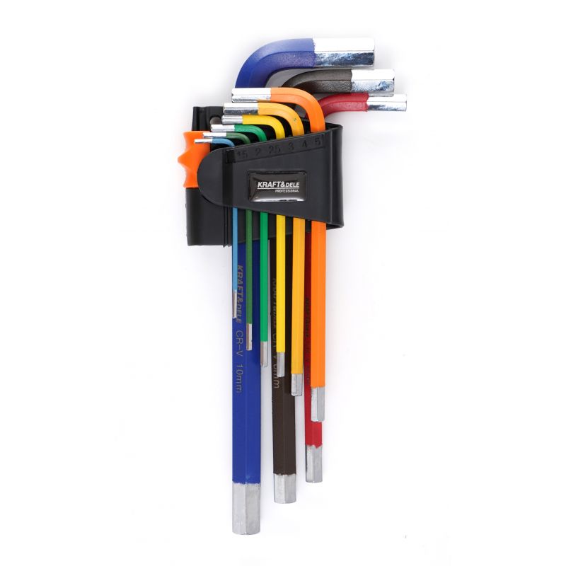 Zestaw kolorowych imbusów hex 9 el. KD11931