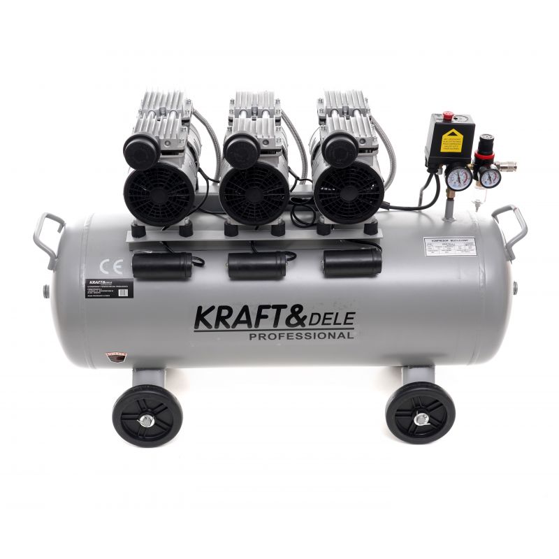 Kompresor bezolejowy 100L 3 x 1500W KD1397