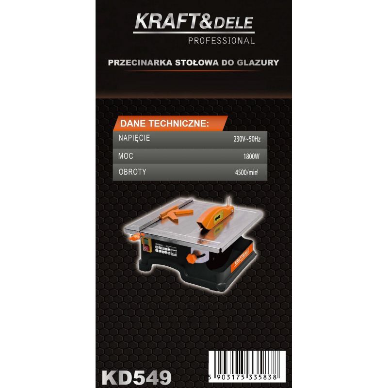 Przecinarka stołowa do glazury 1800W KD549