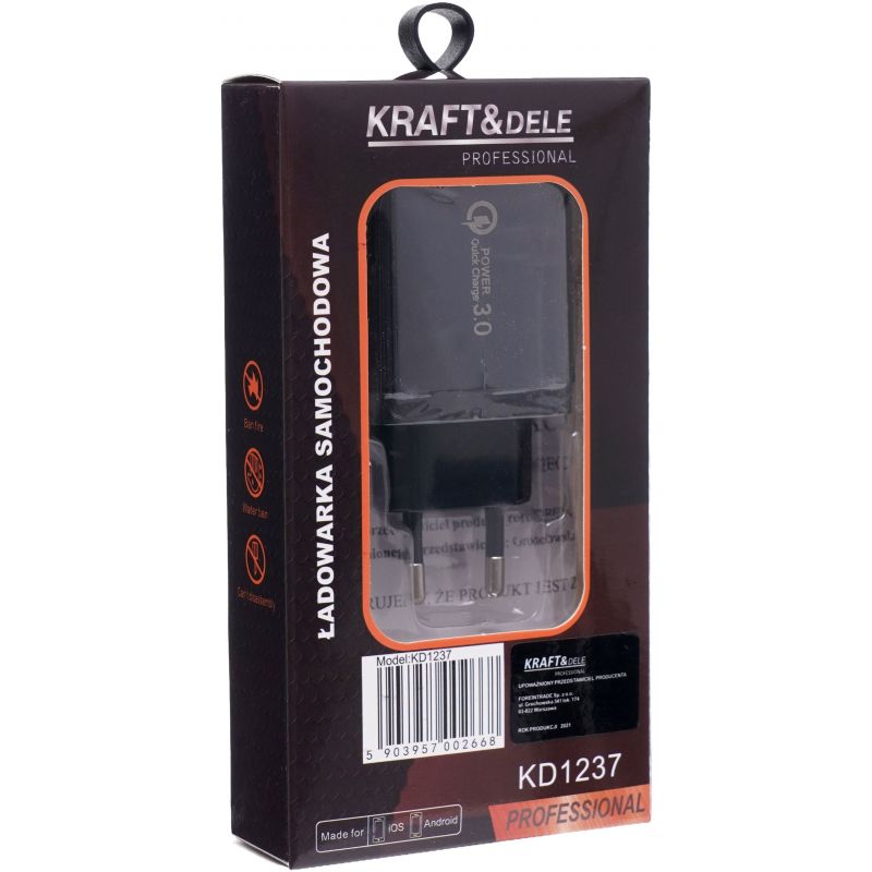 Ładowarka sieciowa QUICK CHARGE 3.0 KD1237