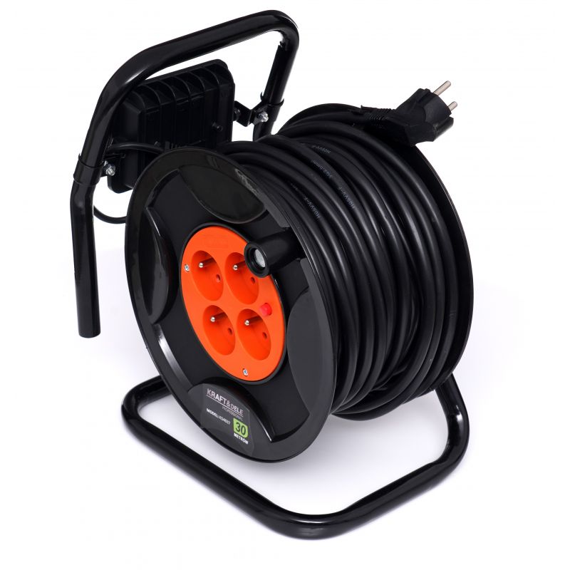 Przedłużacz ogrodowy bębnowy 3x2.5mm 30M KD4021