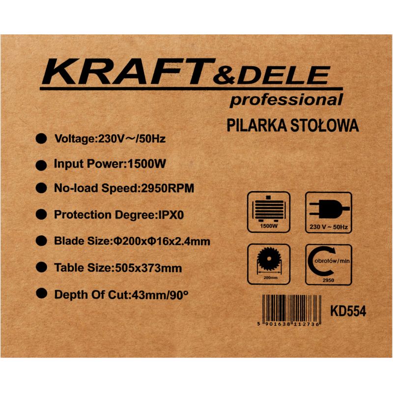 Pilarka stołowa 1500W KD554