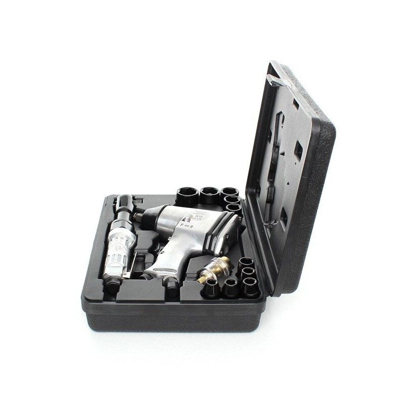 Klucz udarowy pneumatyczny zestaw KD1422 z grzechotką LX-005