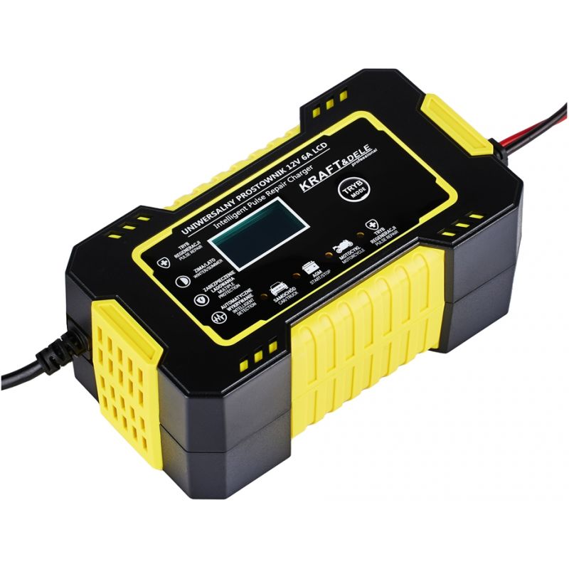 Automatyczny prostownik akumulatorowy LCD 12V / 6A KD1290