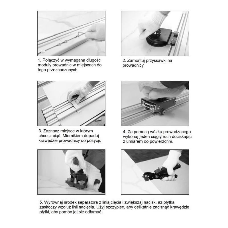 Zestaw do cięcia płytek dużych formatów 3200mm KD10674