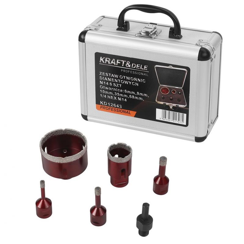 Zest. otwornic diamentowych 6EL. 6-68mm M14 KD12643