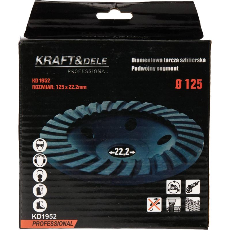 Tarcza szlifierska 125 x 22,2 do betonu KD1952