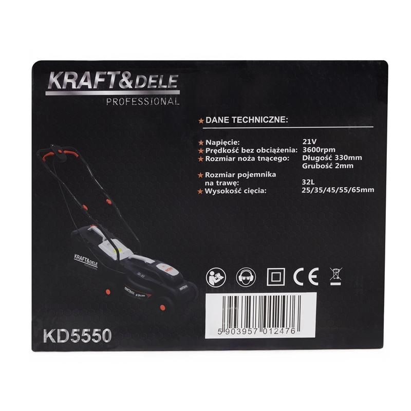 Akumulátorová kosačka 21 V, 4 Ah, 32 l, model KD5550