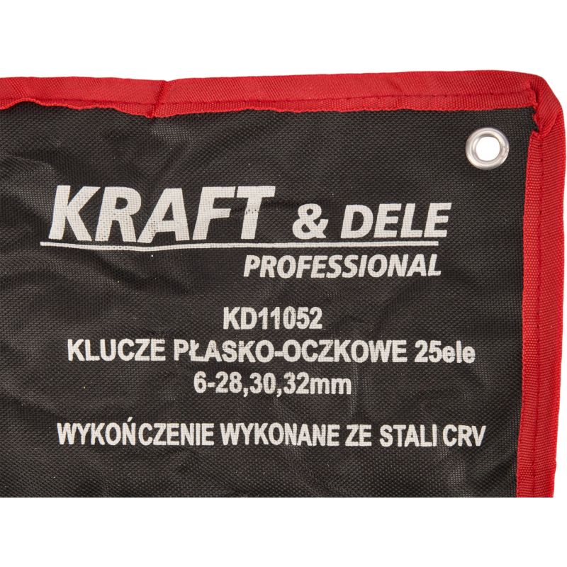 Klucze płasko - oczkowe 25el. 6-32mm CRV KD11052
