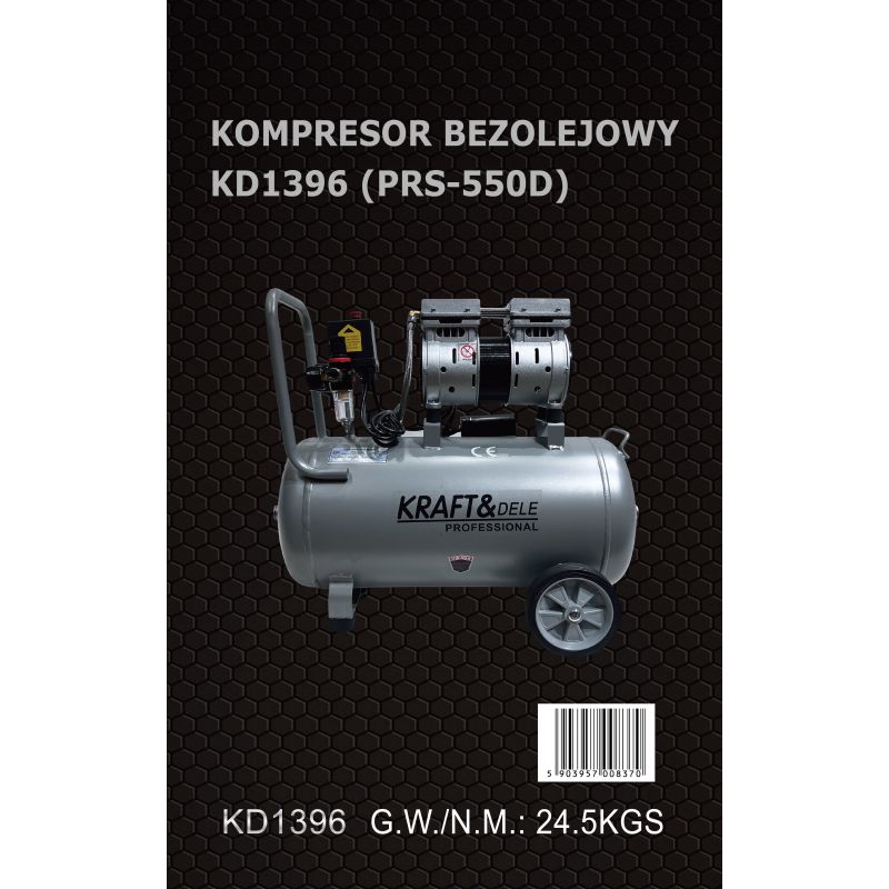 Kompresor bezolejowy 50L 8bar KD1396