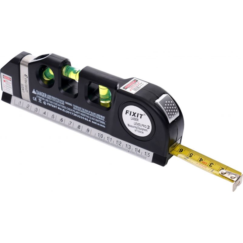 Poziomica laserowa z miarą 250cm KD10437