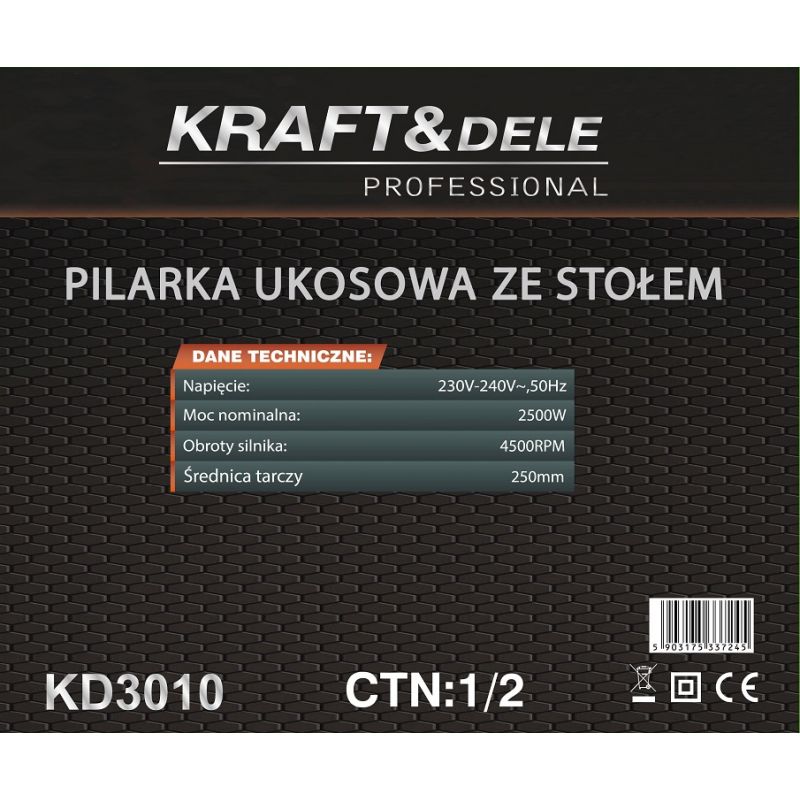 Pilarka ukosowa 2500W z metalową podstawą KD3010 LASER