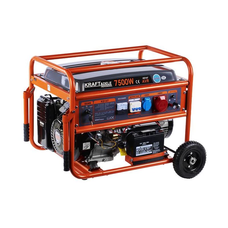 Generátor produkuje 7500 W, 230/400 V, model KD147