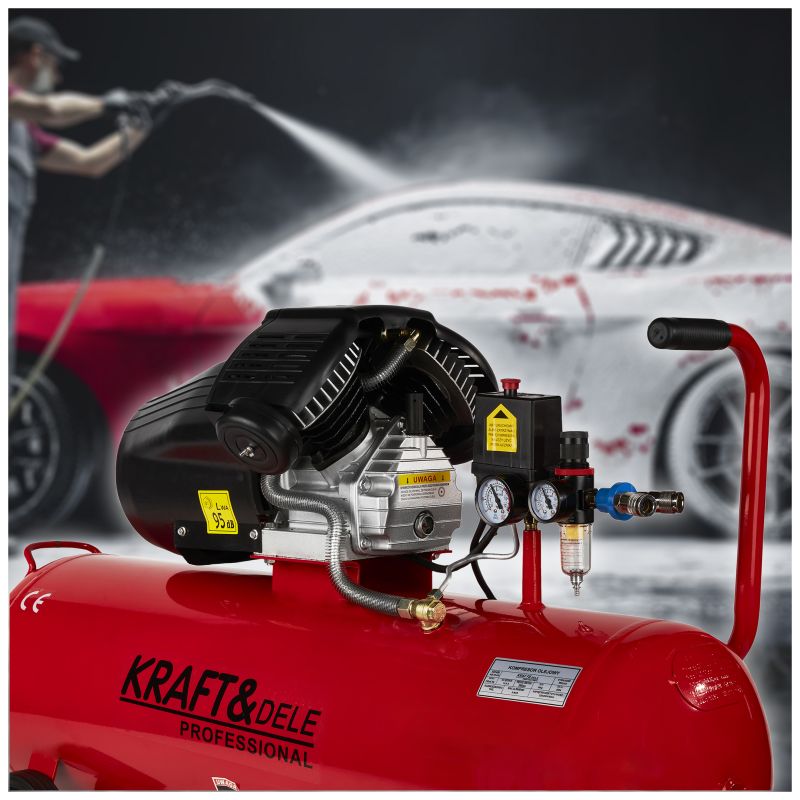 Olejový kompresor 100L 2 valce KD1480 + separátor