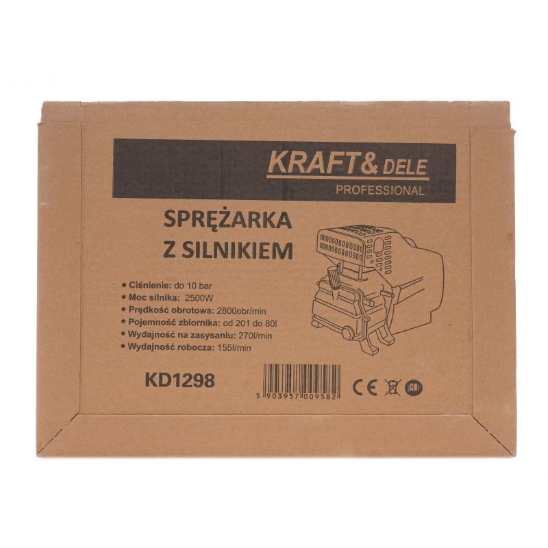 Vzduchový kompresor s elektrickým motorom, prietok 270 l/min, model KD1298