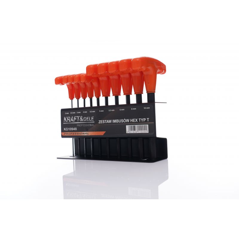 Zestaw 10 imbusów na stojaku KD10948