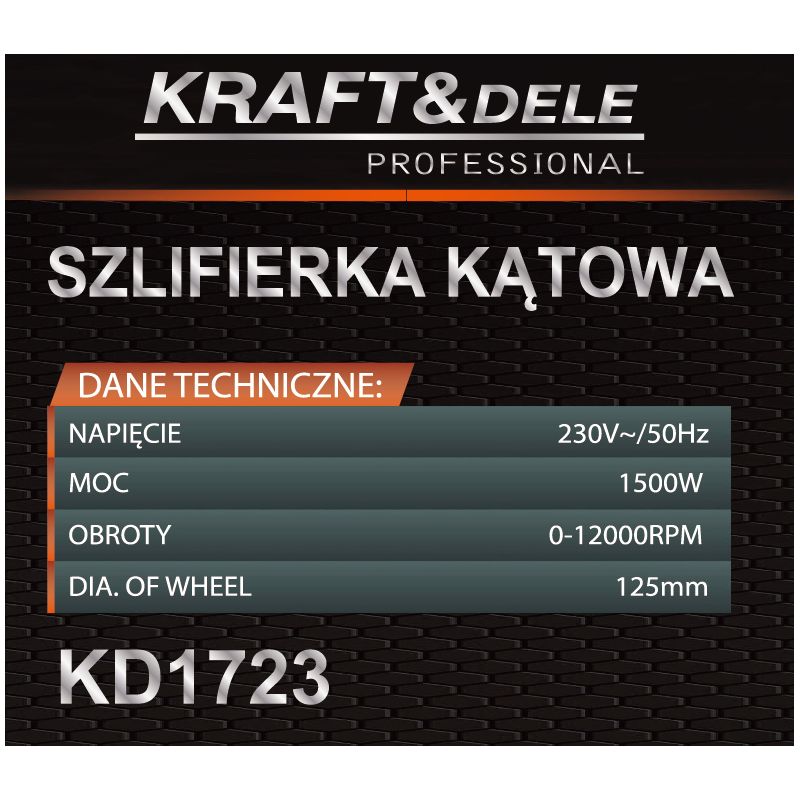 Szlifierka kątowa 1300W KD1723