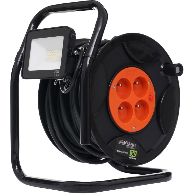 Przedłużacz ogrodowy bębnowy 3x2.5mm 30M KD4021