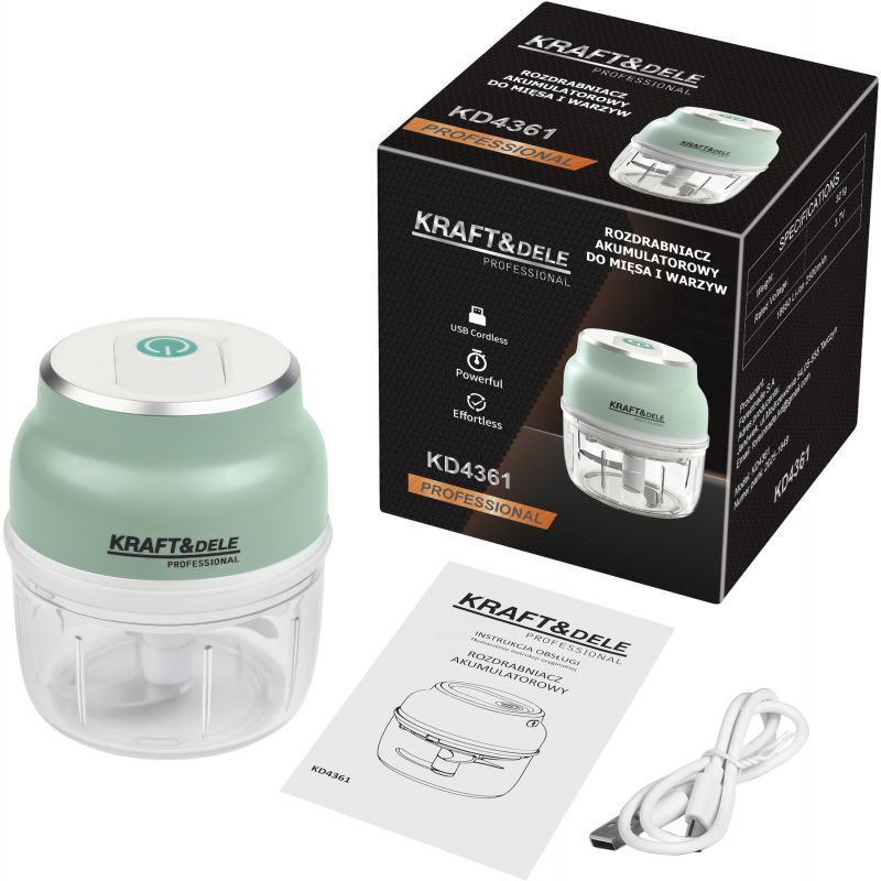 Rozdrabniacz akumulatorowy do mięsa i warzyw 150ml KD4361