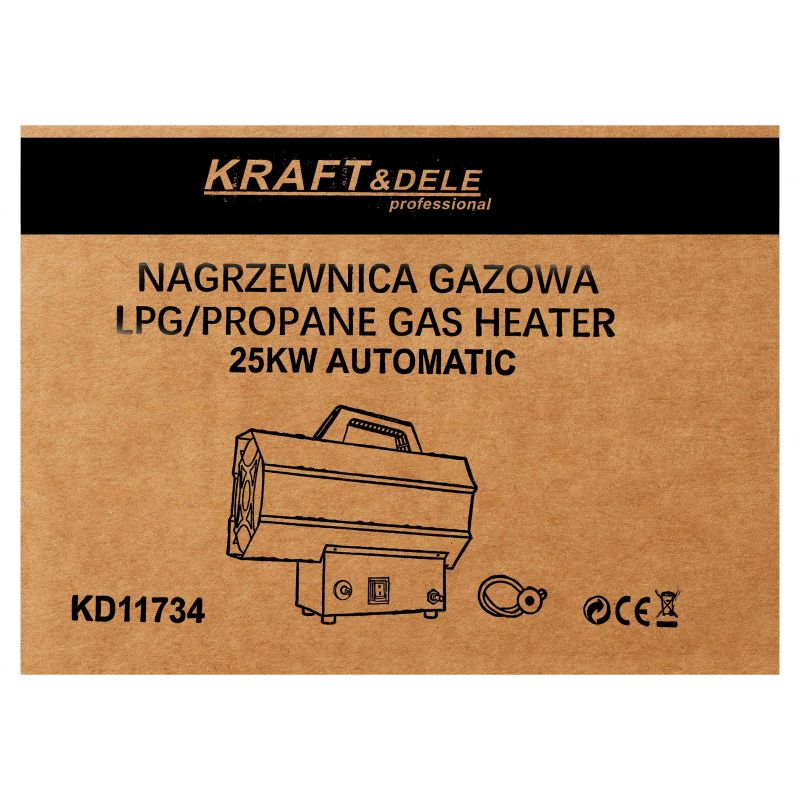 Nagrzewnica gazowa 25kW + reduktor KD11734