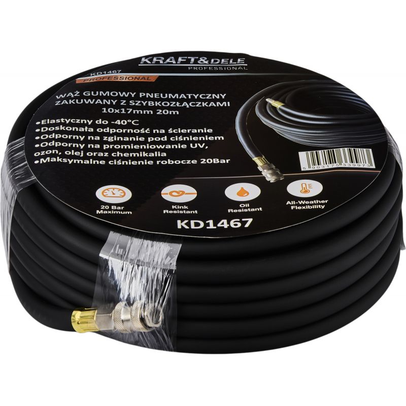 Vzduchový kovaný hák 10x17 mm, dĺžka 20 m, KD1467