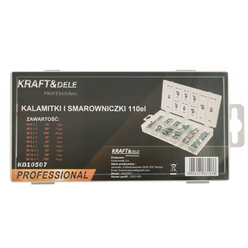 Kalamitki i smarowniczki 110 el. KD10507