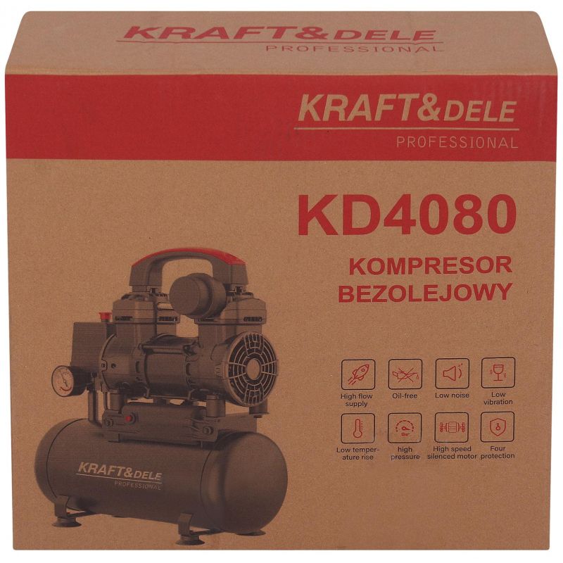 Kompresor bezolejowy 9L 850W KD4080