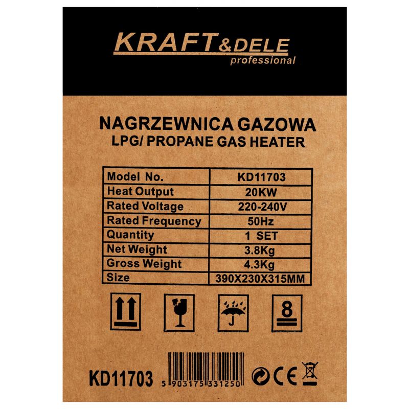 Nagrzewnica gazowa 20kW KD11703