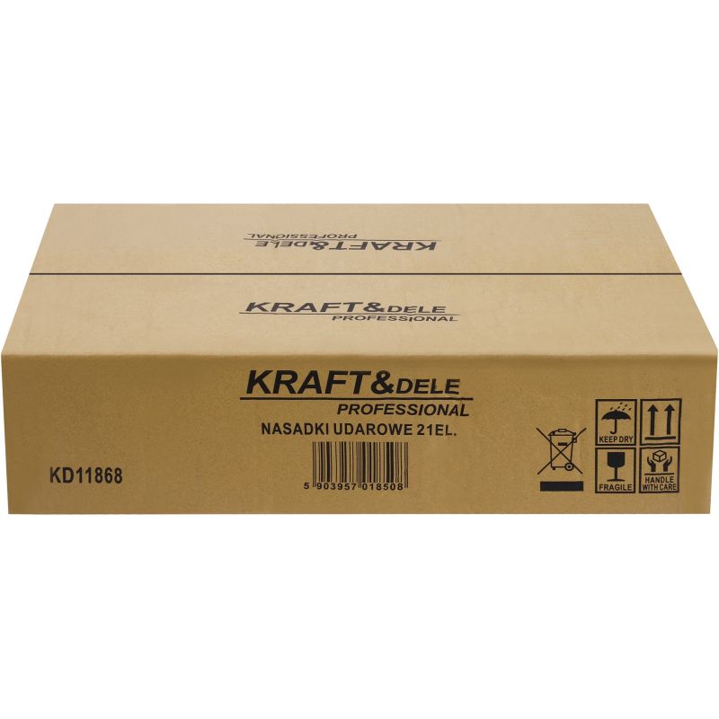 Grzechotka + przedłużki + nasadki udarowe 3/4" 21szt KD11868