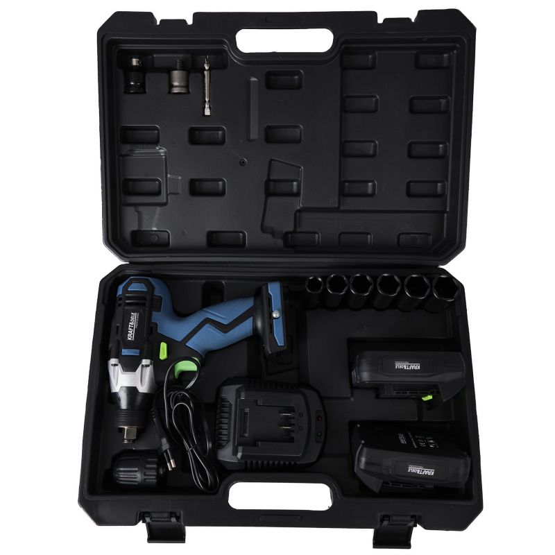 Klucz udarowy akumulatorowy 21V - zestaw z nasadkami KD3407