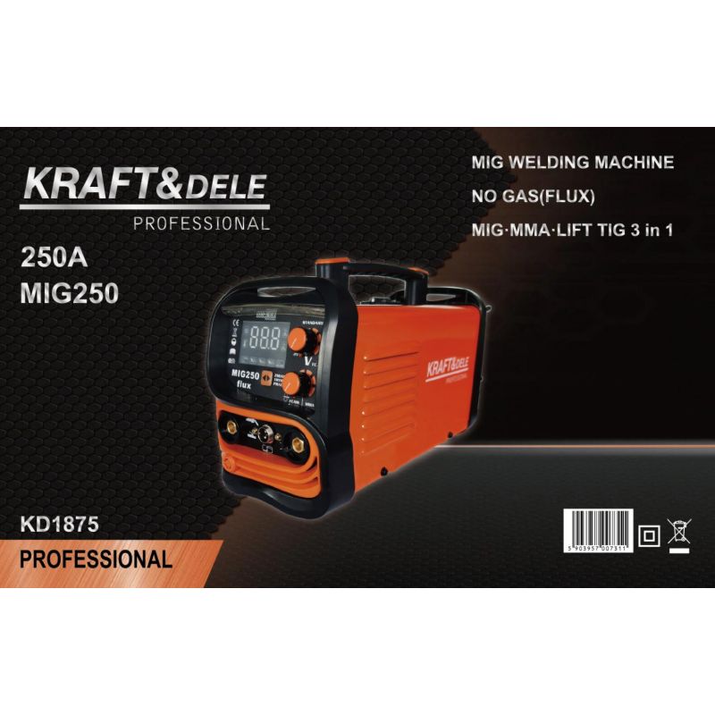 Spawarka 250A - MIG / MMA / LIFT TIG 3w1 KD1875