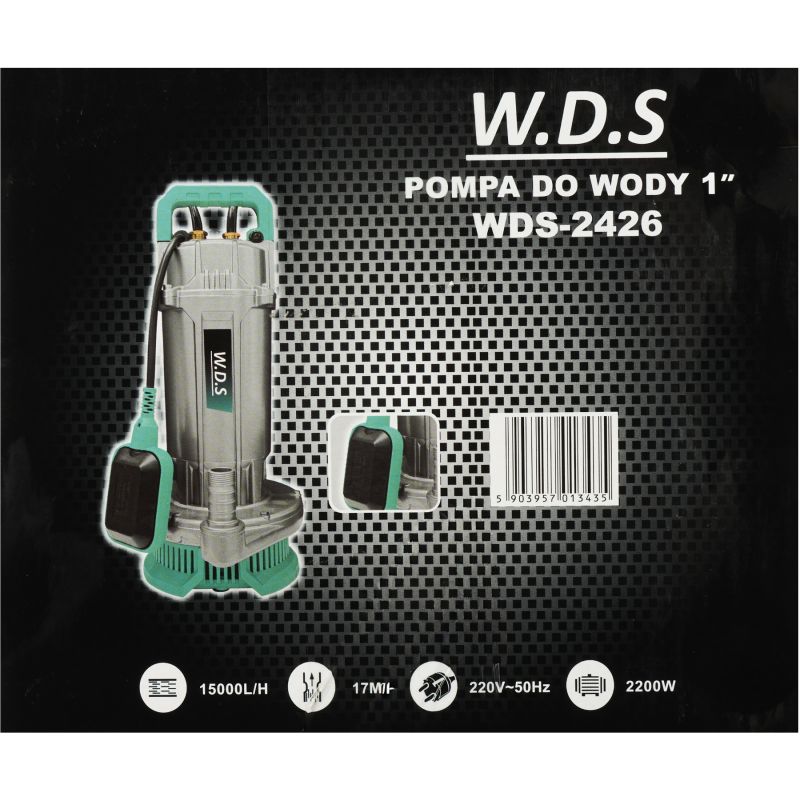 Pompa do wody 2200W 1" 15000l/h + PŁYWAK WDS2426