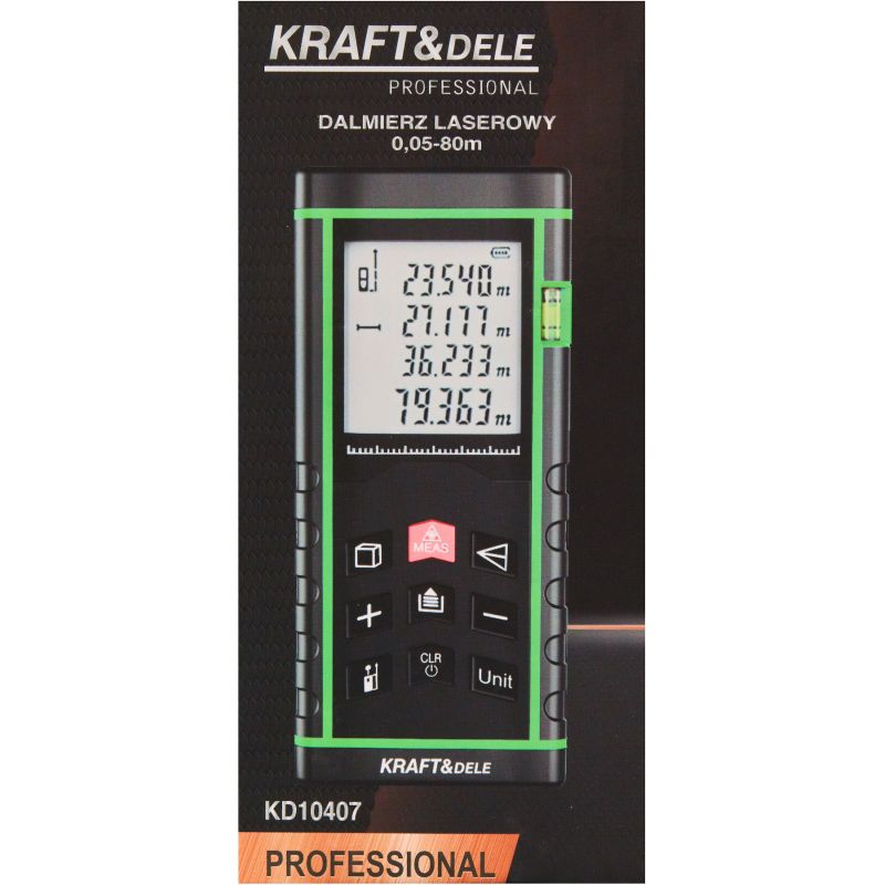 Laserowy miernik cyfrowy dalmierz 80m KD10407