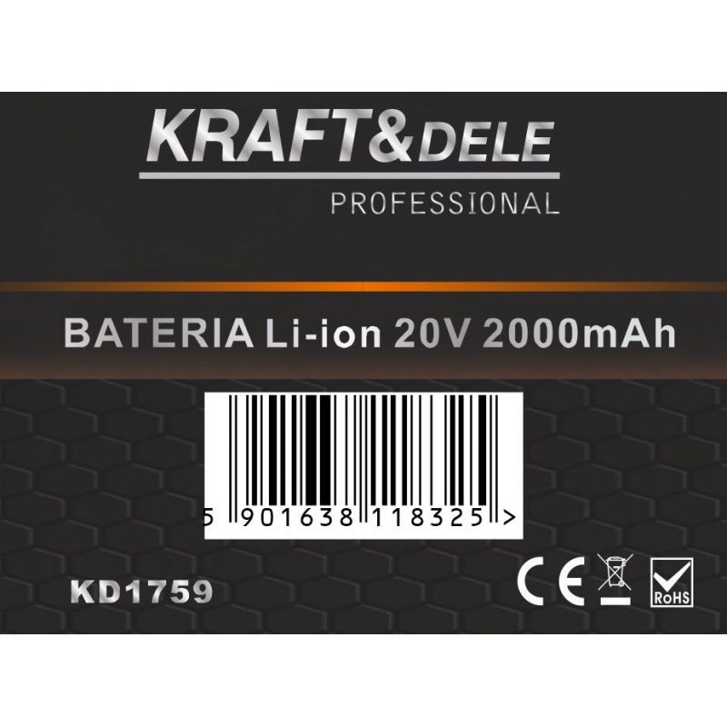 Akumulator 2000 mAh Li-Ion 20V X-SERIES KD1759