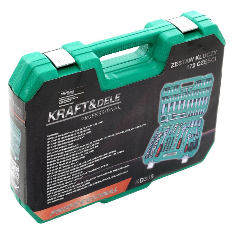 Zestaw Kluczy Klucze Nasadowe TORX KD308 172el. Walizka