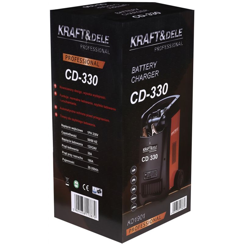 Prostownik z rozruchem 180A 12/24V KD1901