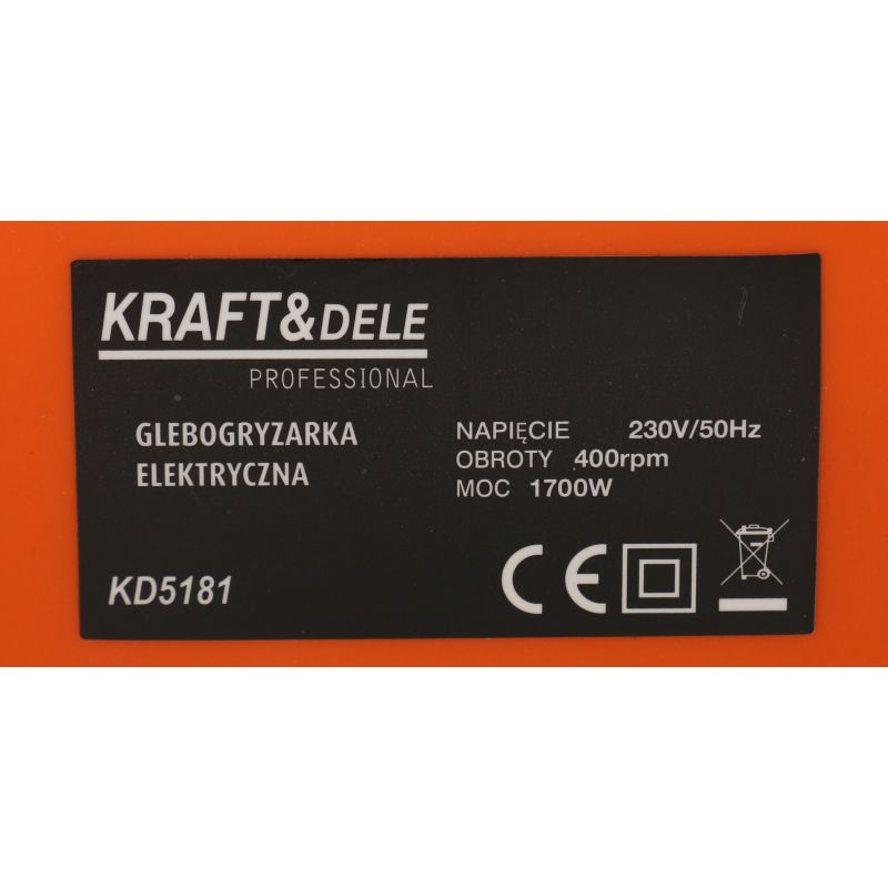 Elektrická kultivátorová fréza 1700 W, model KD5181