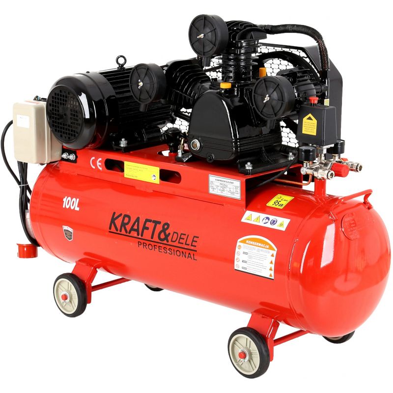 Olejový kompresor 100L, 3 valce, 400V, KD405