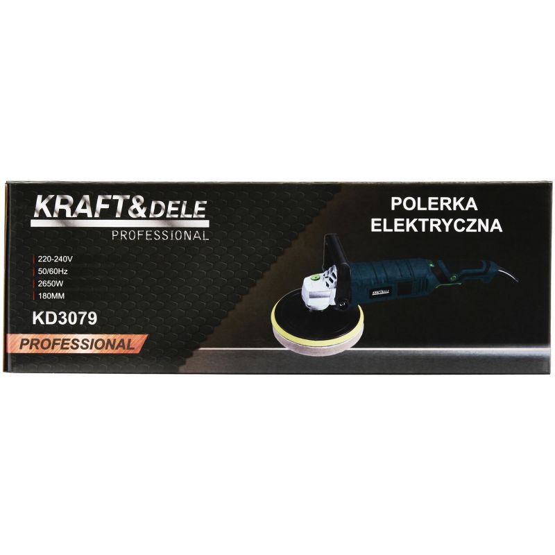 Polerka elektryczna 2650W 180mm 800-3300 rpm zestaw XXL KD3079