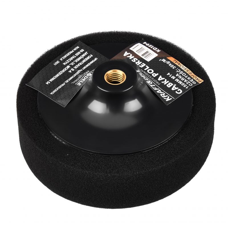 Gąbka polerska 150 mm czarna KD1594