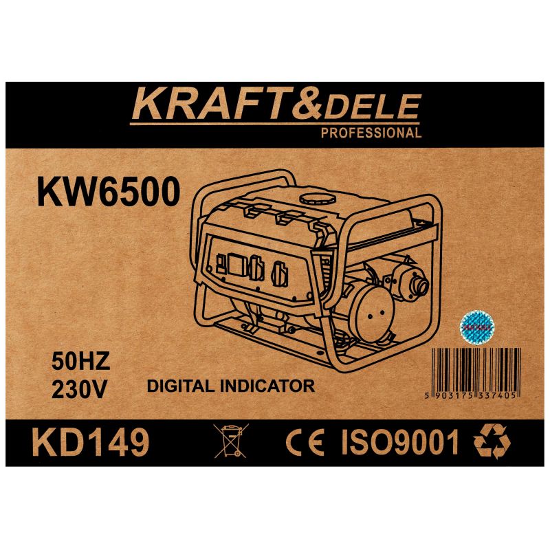 Generátorová súprava 3500W LCD voltmeter 12/230V KD149