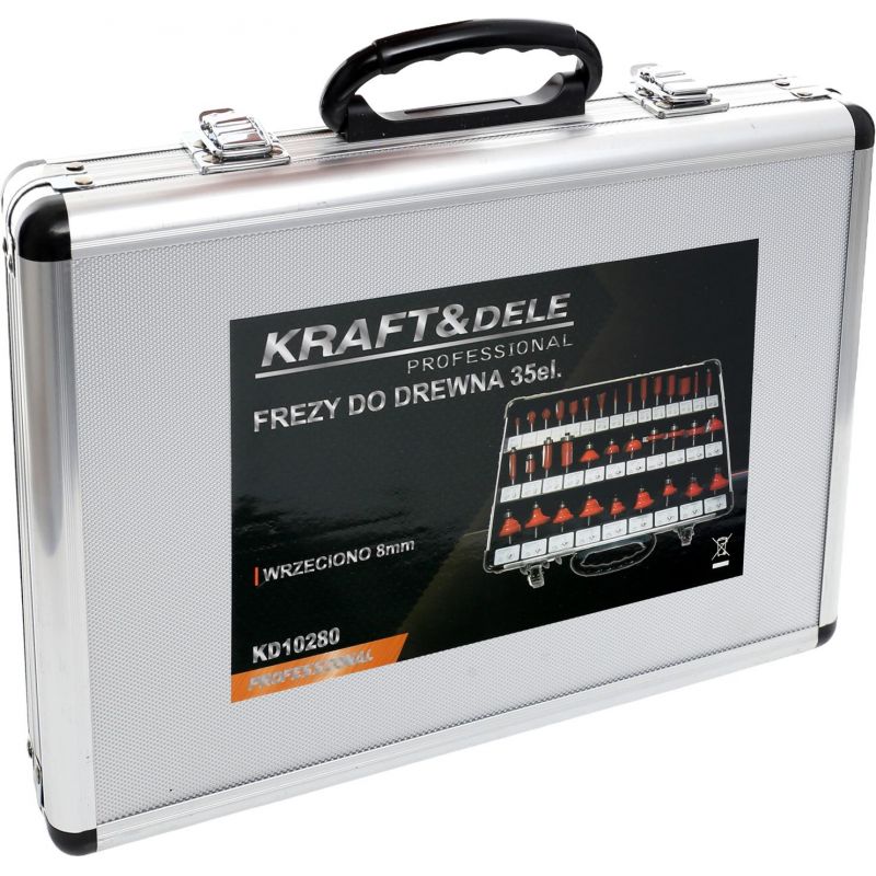Frezy do drewna łożyskowane 35 el. KD10280