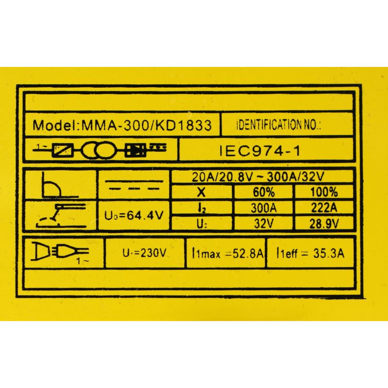 Spawarka inwertorowa MMA 300A KD1833
