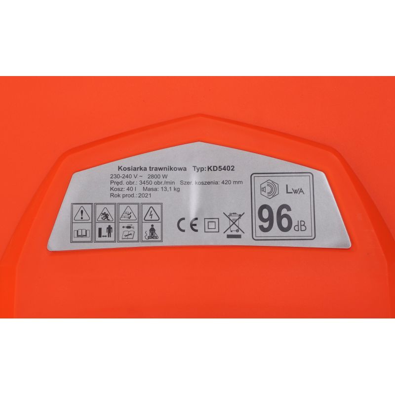 Elektrická kosačka 2800 W, model KD5402