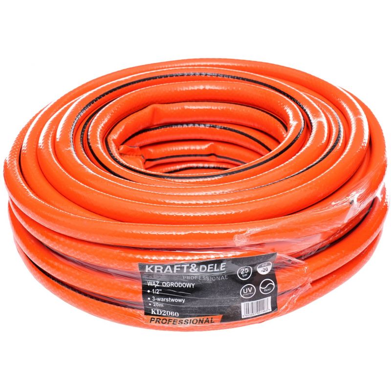 Wąż do wody ogrodowy 3-warstwowy 1/2'' 20m KD2060