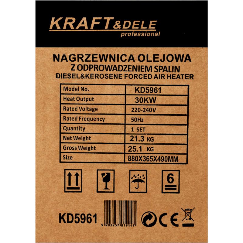 Olejový ohrievač 30 kW, model KD5961
